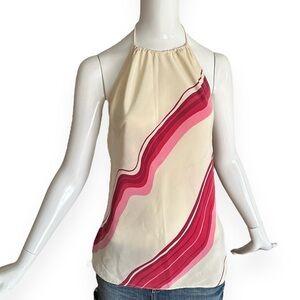 Stylish Pink and Cream Women's Tank Top